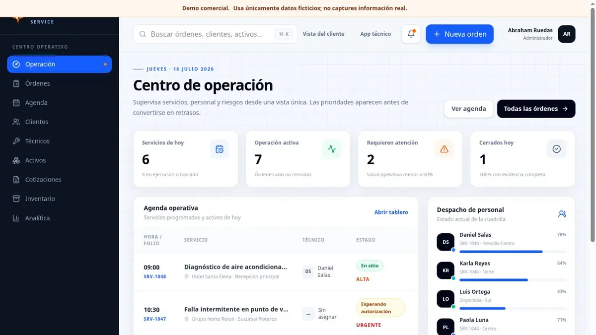 Vista conceptual de DevFlint Service